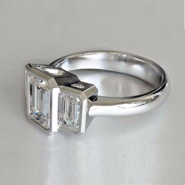 emerald cut diamond rings