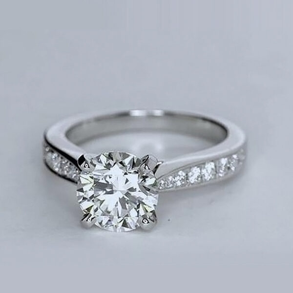 1.50 Ct Solitaire Diamond Engagement Ring Bridal Style White Gold ...