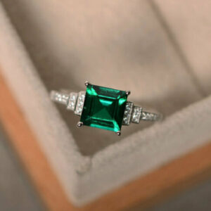 emerald princess cut ring