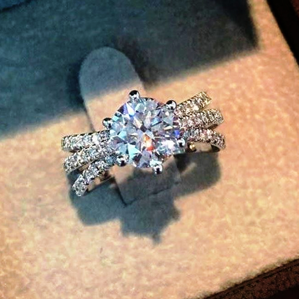 14K White Gold Finish Over 3.00 Carat Princess Cut Signity Diamond  Engagement Wedding Bridal Ring Set-promise Ring Sets Women's Ring Set - Etsy