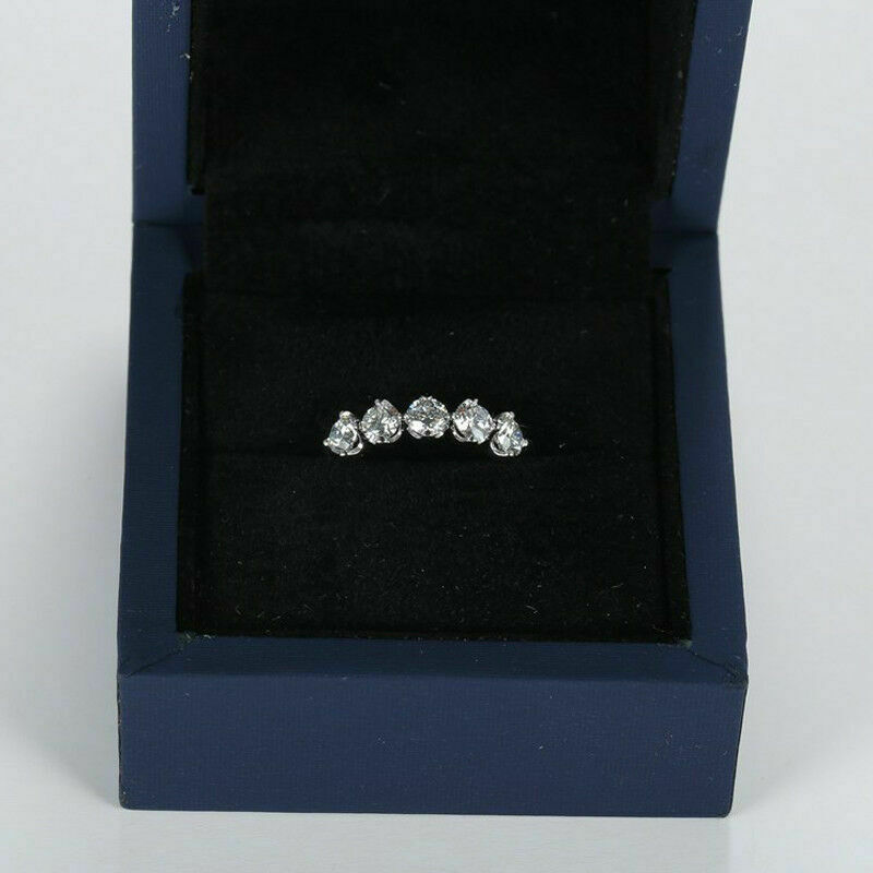 10K Gold Round White Diamond Ladies Swirl Anniversary Wedding Band Stackable Ring 1/5 CT Dazzlingrock Collection 0.20 Carat ctw