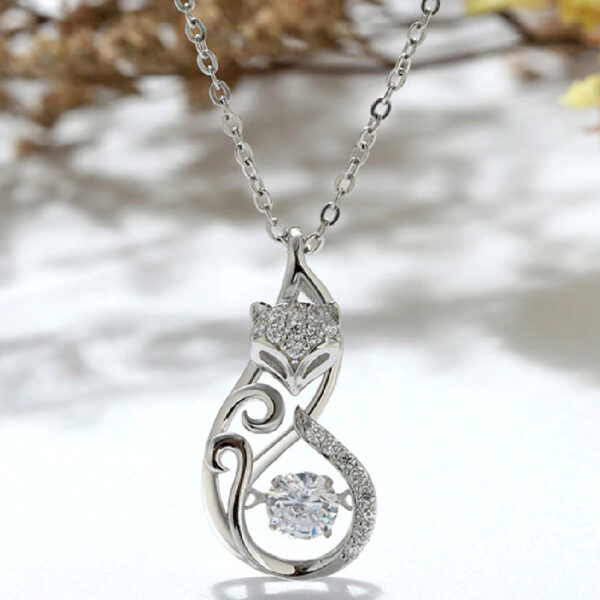 Diamond Fox Design Pendant