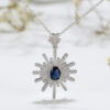 Blue Sapphire Pendant Chain
