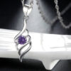 Purple Amethyst Pendant With Chain
