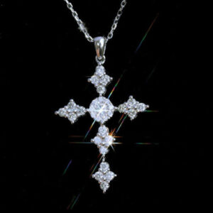Diamond Cross Pendant With Chain