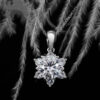 Diamond Pendant Necklace Snowflake
